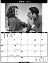 January 2008 - Cary Grant Calendar
