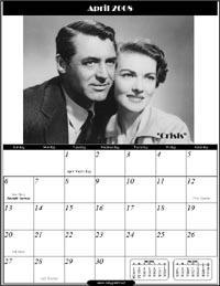 April 2008 - Cary Grant Calendar
