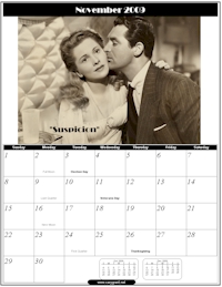 November 2009 - Cary Grant Calendar