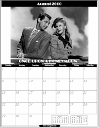 August 2010 - Cary Grant Calendar
