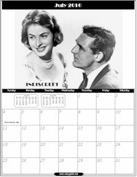 July 2010 - Cary Grant Calendar