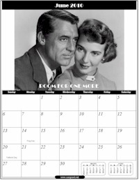 June 2010 - Cary Grant Calendar