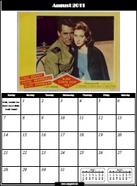 August 2011 - Cary Grant Calendar