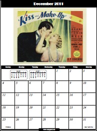 December 2011 - Cary Grant Calendar