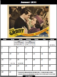 January 2011 - Cary Grant Calendar
