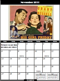 November 2011 - Cary Grant Calendar