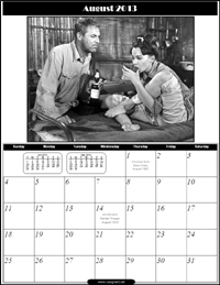 August 2013 - Cary Grant Calendar