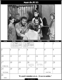 March 2013 - Cary Grant Calendar